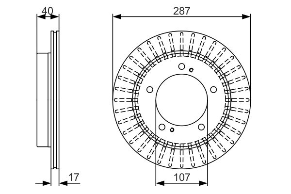 BOSCH Hátsó féktárcsa 0986479A32_BOSCH