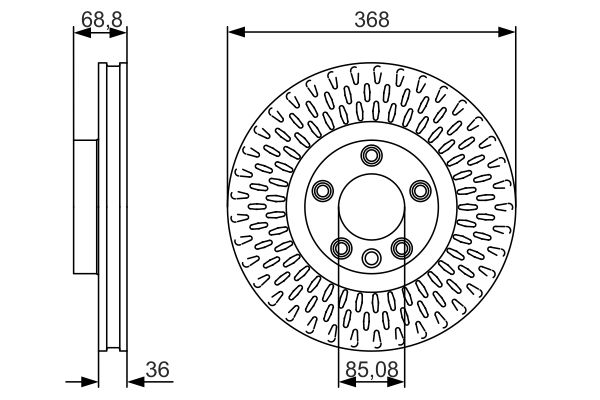 BOSCH Első féktárcsa 0986479A33_BOSCH