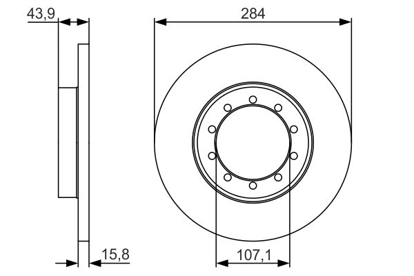 BOSCH Hátsó féktárcsa 0986479A34_BOSCH