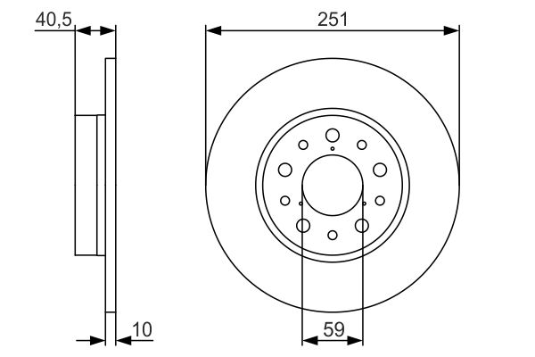 BOSCH Hátsó féktárcsa 0986479A37_BOSCH