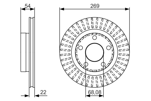 BOSCH Hátsó féktárcsa 0986479A42_BOSCH