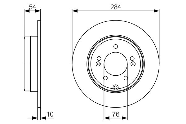 BOSCH Hátsó féktárcsa 0986479A45_BOSCH