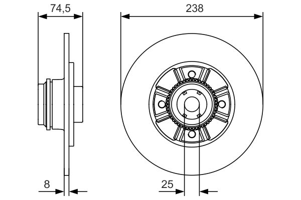 BOSCH Féktárcsa, mind 0986479A48_BOSCH