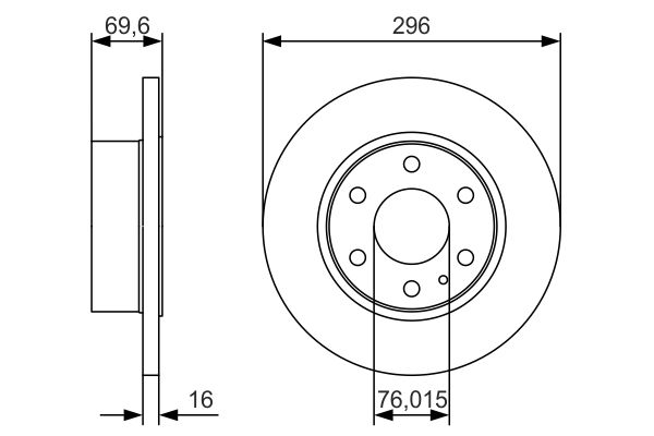 BOSCH Hátsó féktárcsa 0986479A51_BOSCH