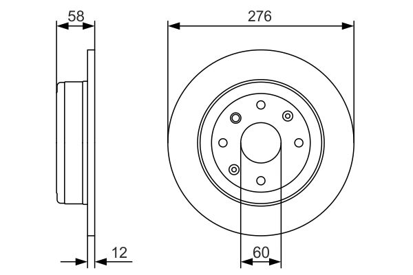 BOSCH Hátsó féktárcsa 0986479A56_BOSCH