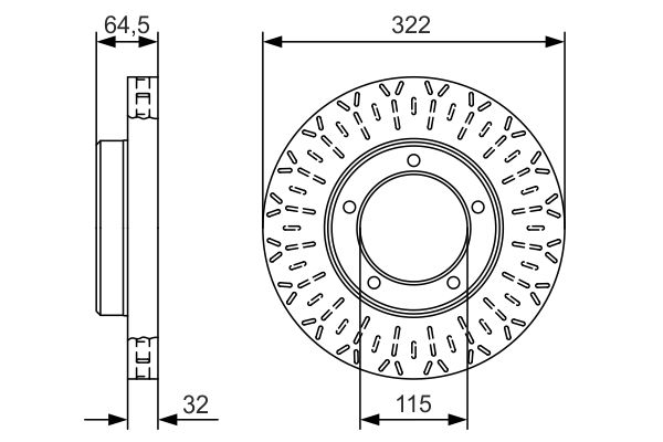 BOSCH Féktárcsa, mind 0986479A64_BOSCH