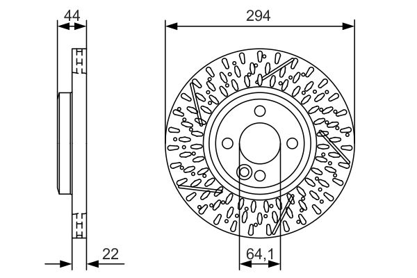 BOSCH Első féktárcsa 0986479A69_BOSCH