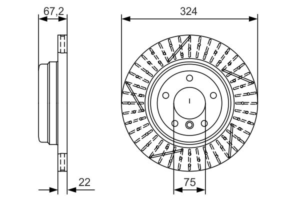 BOSCH Hátsó féktárcsa 0986479A78_BOSCH