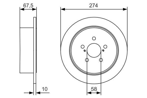 BOSCH Féktárcsa, mind 0986479A82_BOSCH