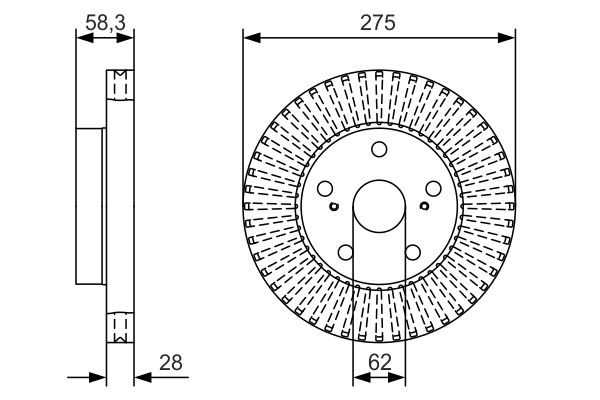 BOSCH Első féktárcsa 0986479A97_BOSCH