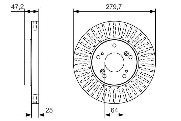 BOSCH Első féktárcsa 0986479B01_BOSCH