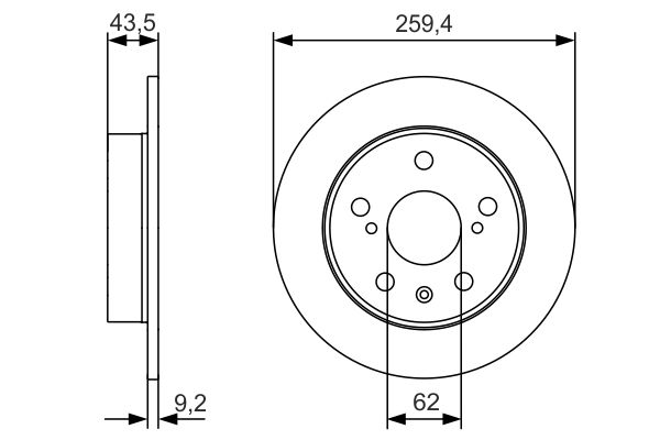 BOSCH Első féktárcsa 0986479C44_BOSCH