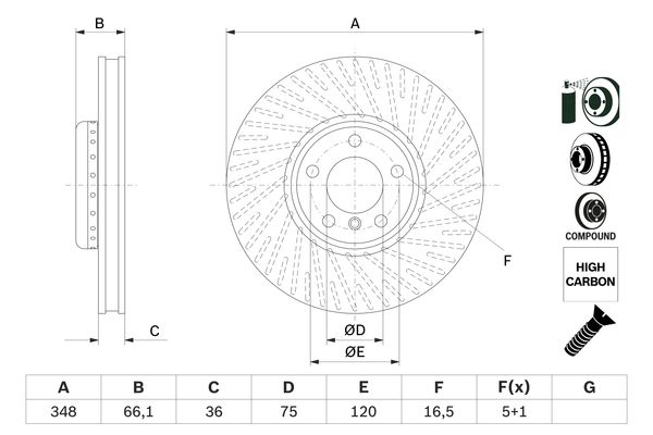 BOSCH Első féktárcsa 0986479E18_BOSCH