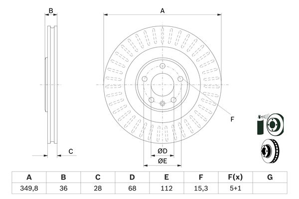 BOSCH Féktárcsa, mind 0986479E41_BOSCH