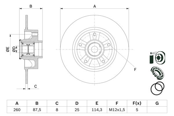 BOSCH Féktárcsa, mind 0986479E79_BOSCH