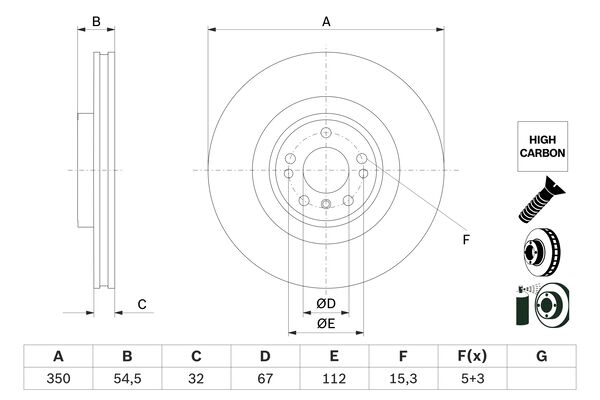 BOSCH Féktárcsa, mind 0986479E99_BOSCH