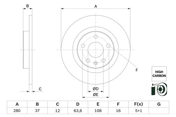 BOSCH Féktárcsa, mind 0986479F41_BOSCH