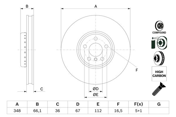 BOSCH Első féktárcsa 0986479F58_BOSCH