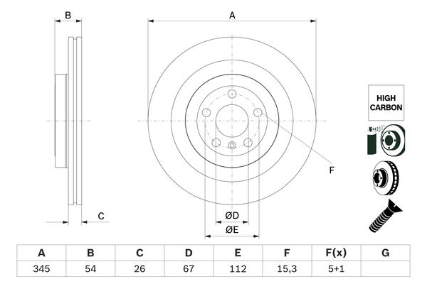 BOSCH Féktárcsa, mind 0986479F69_BOSCH