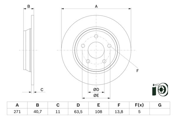 BOSCH Féktárcsa, mind 0986479F78_BOSCH