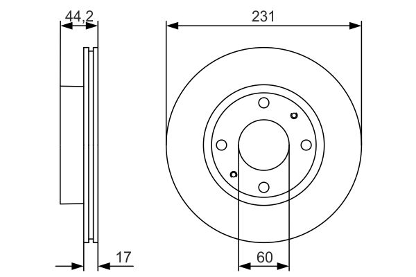 BOSCH Első féktárcsa 0986479R23_BOSCH