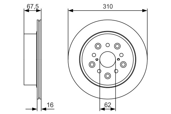 BOSCH Első féktárcsa 0986479R25_BOSCH