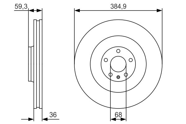 BOSCH Első féktárcsa 0986479R30_BOSCH