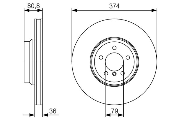 BOSCH Első féktárcsa 0986479R35_BOSCH