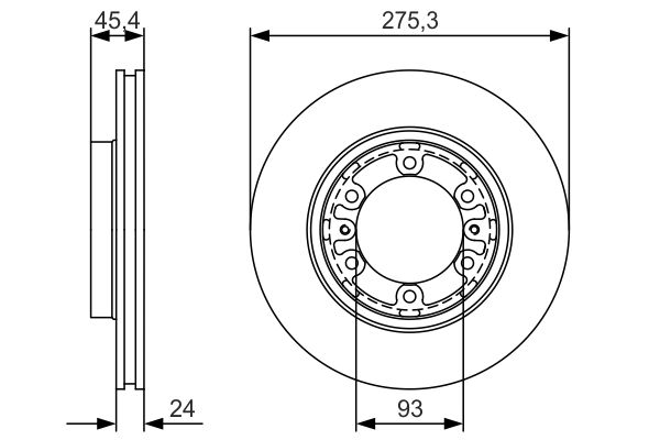 BOSCH Első féktárcsa 0986479R40_BOSCH