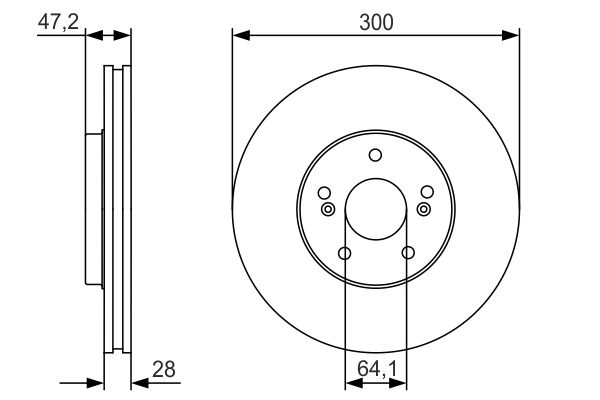 BOSCH Első féktárcsa 0986479R47_BOSCH