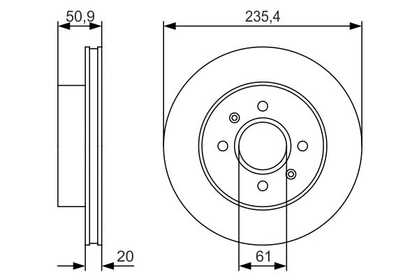 BOSCH Első féktárcsa 0986479R52_BOSCH