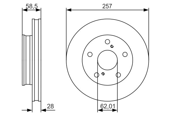 BOSCH Első féktárcsa 0986479R53_BOSCH