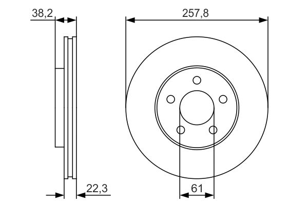 BOSCH Féktárcsa, mind 0986479R56_BOSCH