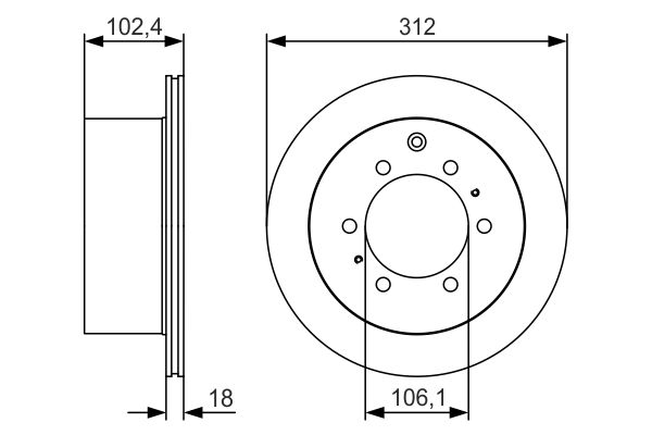 BOSCH Hátsó féktárcsa 0986479R57_BOSCH