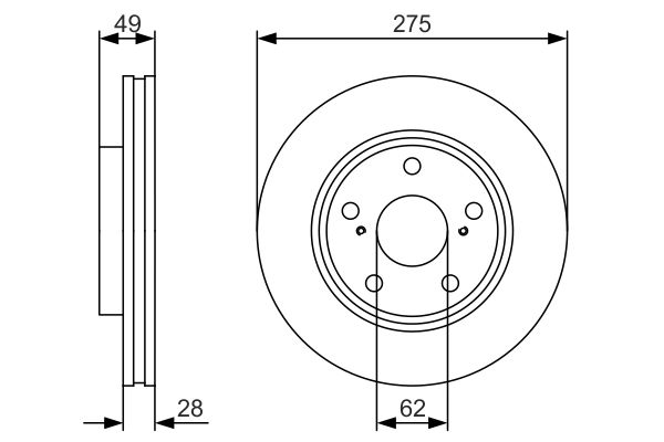 BOSCH Első féktárcsa 0986479R58_BOSCH