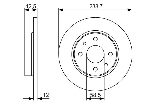 BOSCH Első féktárcsa 0986479R61_BOSCH