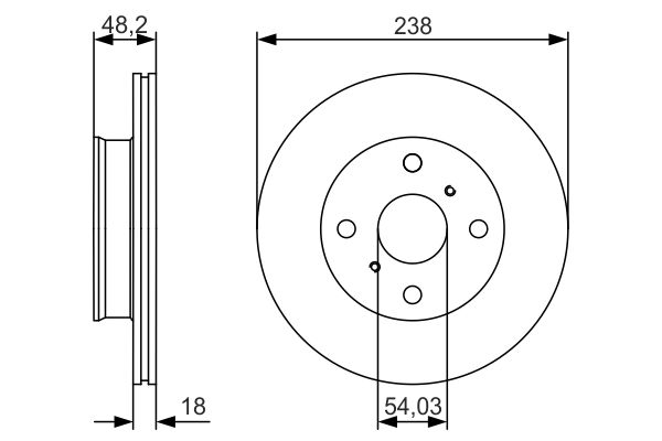 BOSCH Első féktárcsa 0986479R75_BOSCH