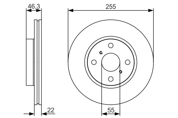 BOSCH Első féktárcsa 0986479R88_BOSCH