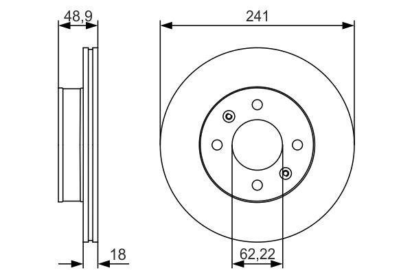 BOSCH Első féktárcsa 0986479S04_BOSCH