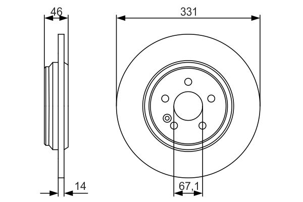 BOSCH Hátsó féktárcsa 0986479S12_BOSCH