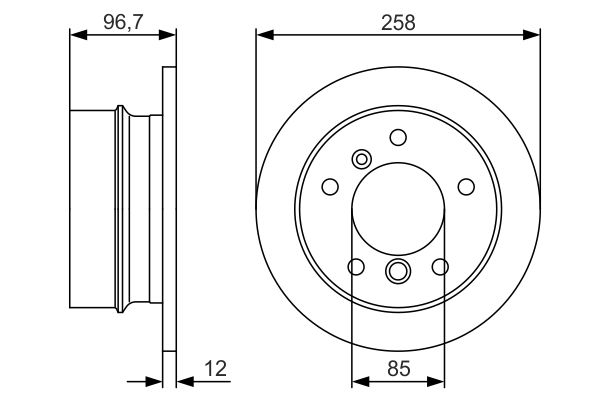 BOSCH Hátsó féktárcsa 0986479S17_BOSCH