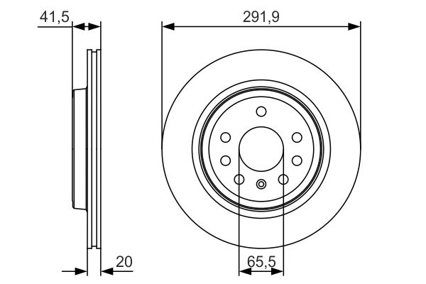 BOSCH Hátsó féktárcsa 0986479S27_BOSCH