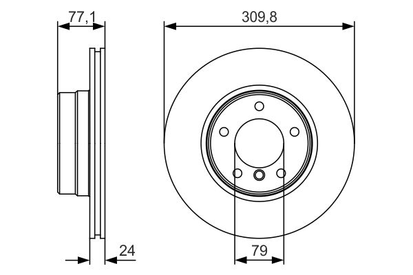 BOSCH Első féktárcsa 0986479S29_BOSCH