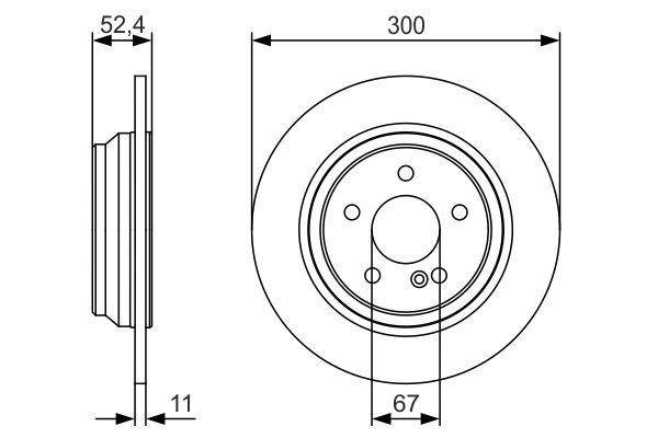 BOSCH Hátsó féktárcsa 0986479S33_BOSCH