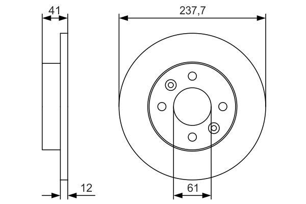 BOSCH Első féktárcsa 0986479S45_BOSCH