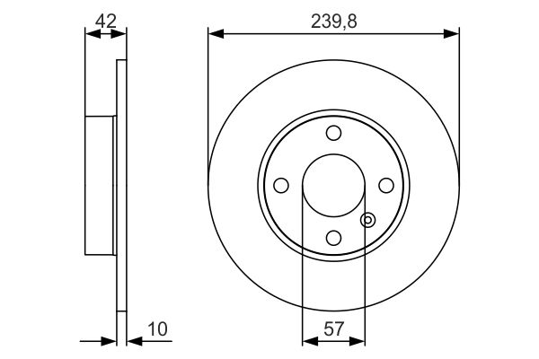 BOSCH Hátsó féktárcsa 0986479S52_BOSCH