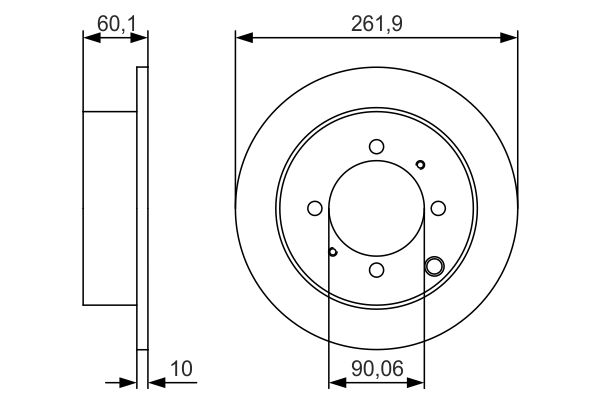 BOSCH Hátsó féktárcsa 0986479S53_BOSCH