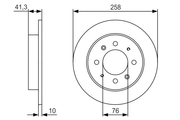 BOSCH Hátsó féktárcsa 0986479S57_BOSCH