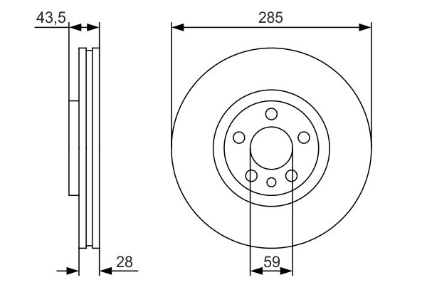 BOSCH Első féktárcsa 0986479S62_BOSCH