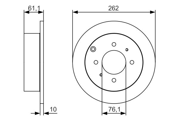 BOSCH Hátsó féktárcsa 0986479S68_BOSCH